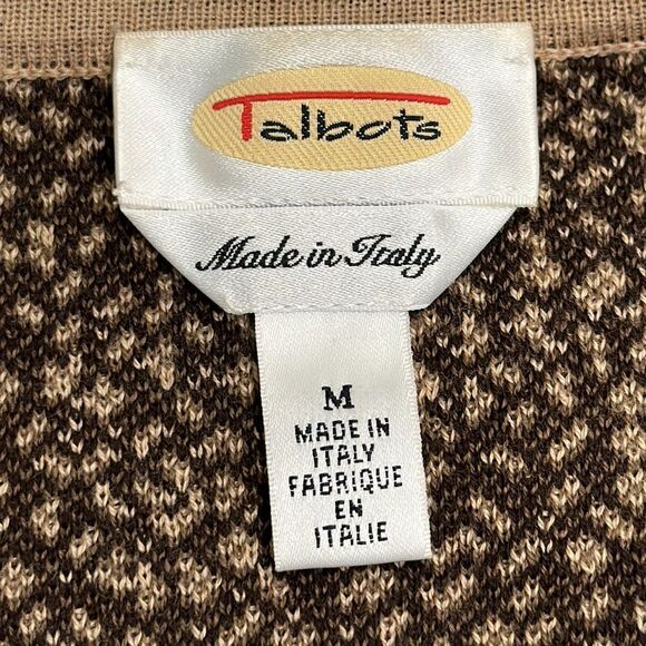 Talbots Cardigan Medium Y2K Wool Blend Made In Italy - Picture 8 of 9